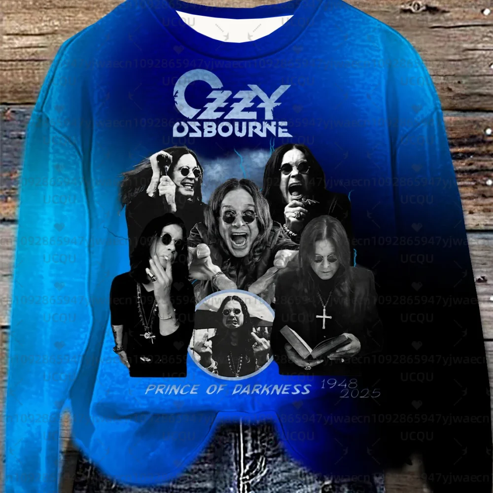 الرجال النساء البلوز Ozzy Osbourne المغني طاقم الرقبة عادية ثلاثية الأبعاد طباعة التعادل صبغ البلوز الهيب هوب القمم البلوفرات