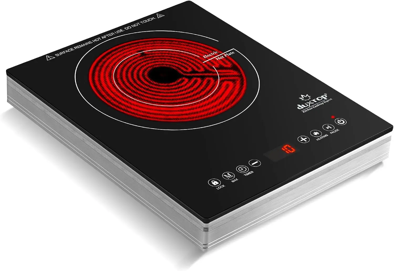 1600W Single Burner Electric Cooktop, Hot Plate for Cooking 9500STIR | Electric Stove with Sensor Touch Control, Portable