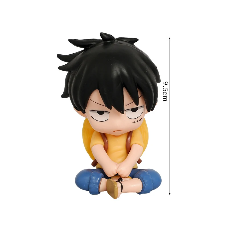 ONE PIECE Luffy Action Figure อะนิเมะรุ่น Q Zoro Sanji Nami PVC รูปปั้นคอลเลกชันชุดเครื่องประดับ Kawaii รถตกแต่งของเล่น