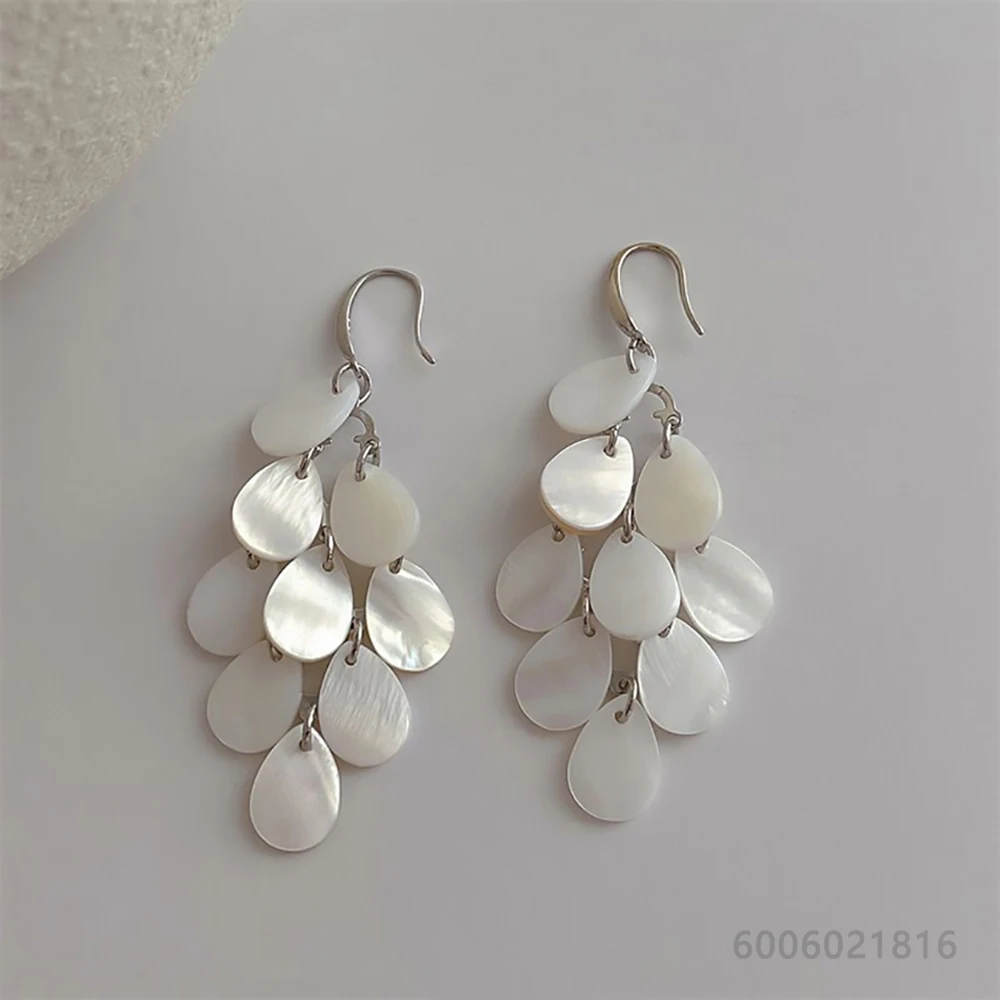 925 Sterling Silver Gold Diamond Drop Earrings For Women Wedding Jewelry Engagement Fashion Party Girl Cute Accessories