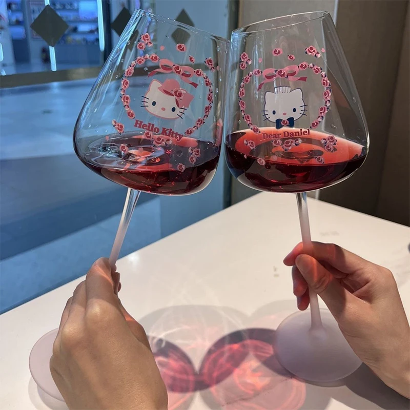 مرحبا كيتي كريستال النبيذ الأحمر الزجاج خالية من الرصاص دائم الشمبانيا الزجاج أنيقة للمناسبات الرسمية كأس الأزواج كأس للنبيذ مجموعة