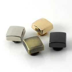 4pcs Metal Square Shape Screw Back Rivets Studs Nail Stud for Garment Leather Craft Belt Wallet Decoration Parts 12mm