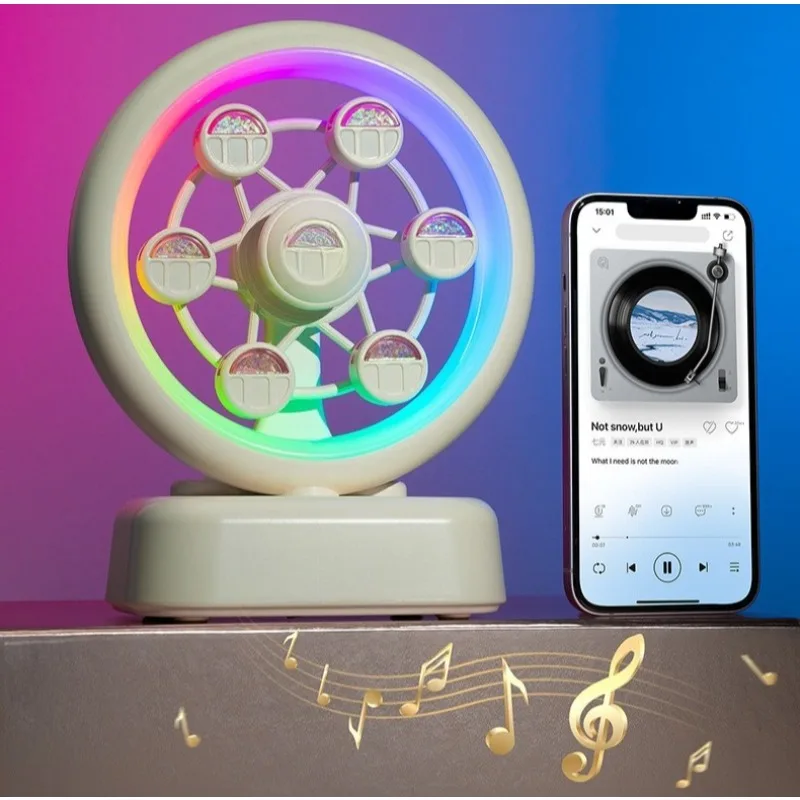

Desktop bluetooth music box audio speaker night light