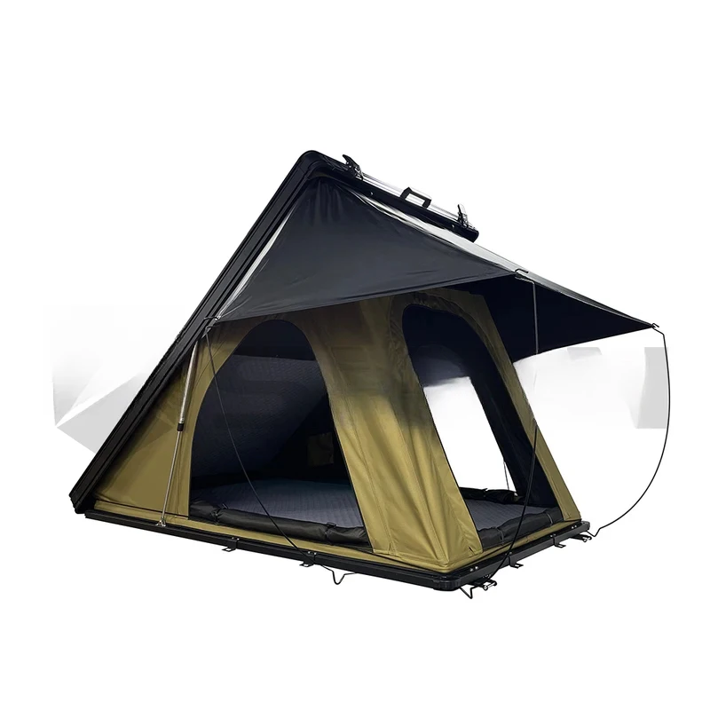Ultra-Light, Ultra-Thin, Streamlined Rooftop Tent — Hard-, Waterproof, Automatic Quick-Opening (Aluminum Alloy)