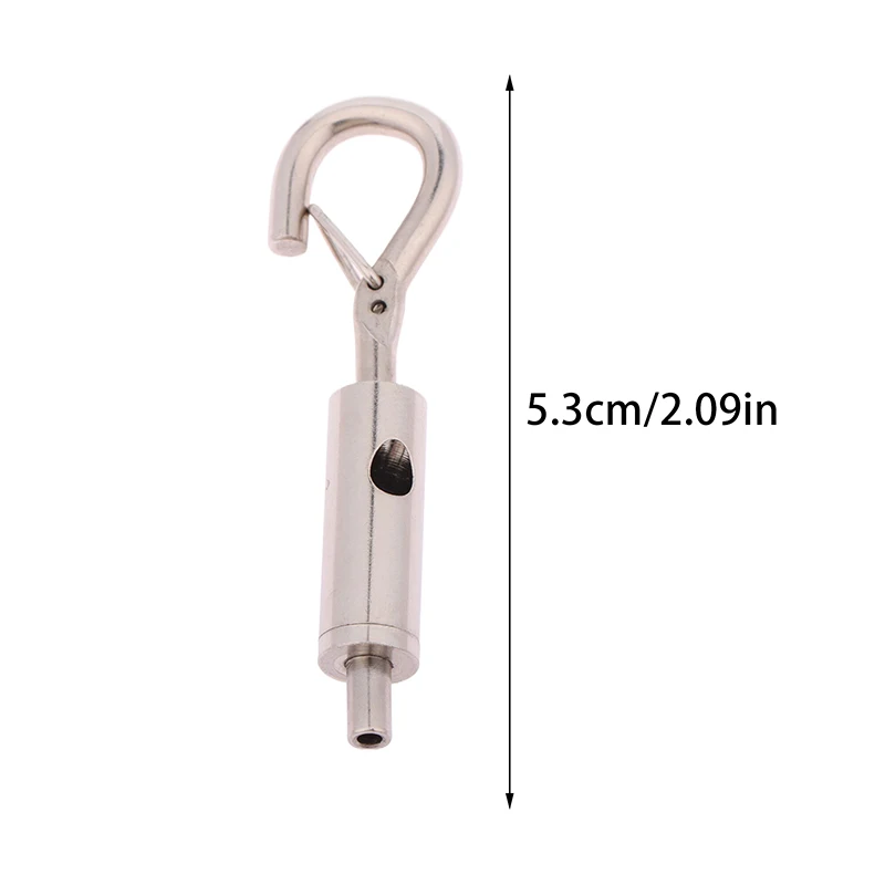 Metal Spring Buckle Adjustable Curtain Wire Clasps Clothesline Head Spring Hook Durable Cable Guide Hooks Cable Accessories