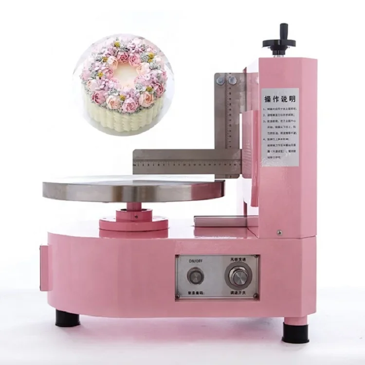 Automatic cake cream smoothing coating decorating plastering machine cake icing machine