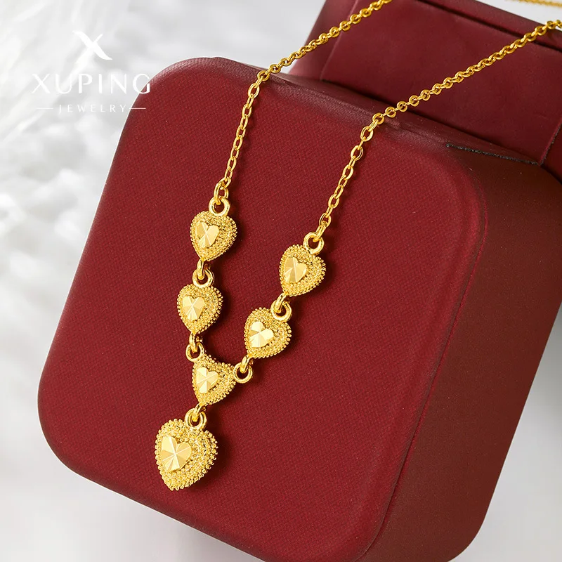 

Luxury 24K 9999 Pure Gold real gold Women's Love Pendant Necklace