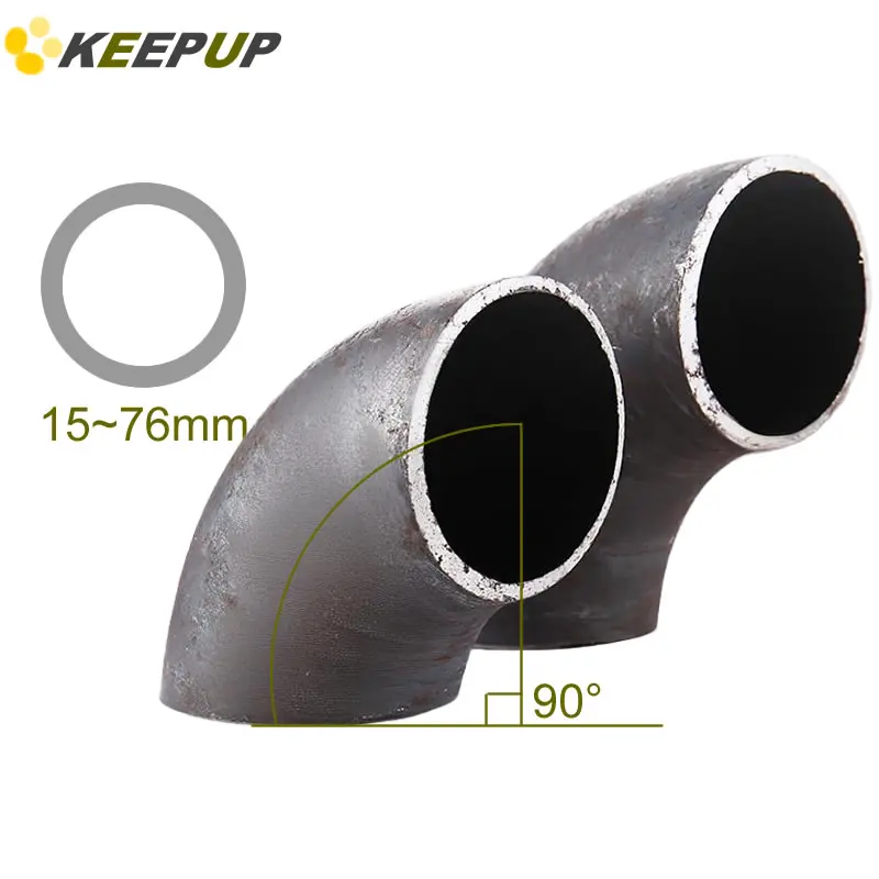 90 Degree Elbow Carbon Steel Pipe Stamping Welding Iron Tube Used for Armrest Anti Collision Guardrail Connector Discharge