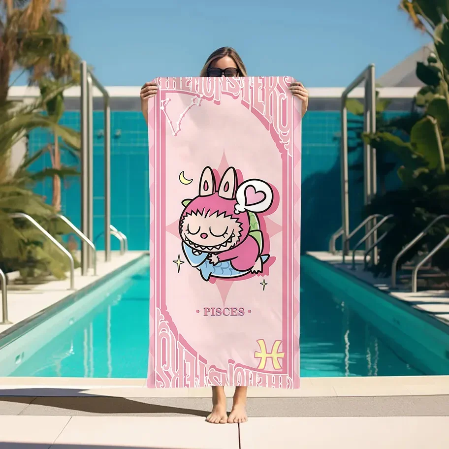 

Quick Drying Towels Labubu Bathroom Turban for Hair Drying Large Bath Towel Spa Personal Care Sauna Bathroom Set Accessories