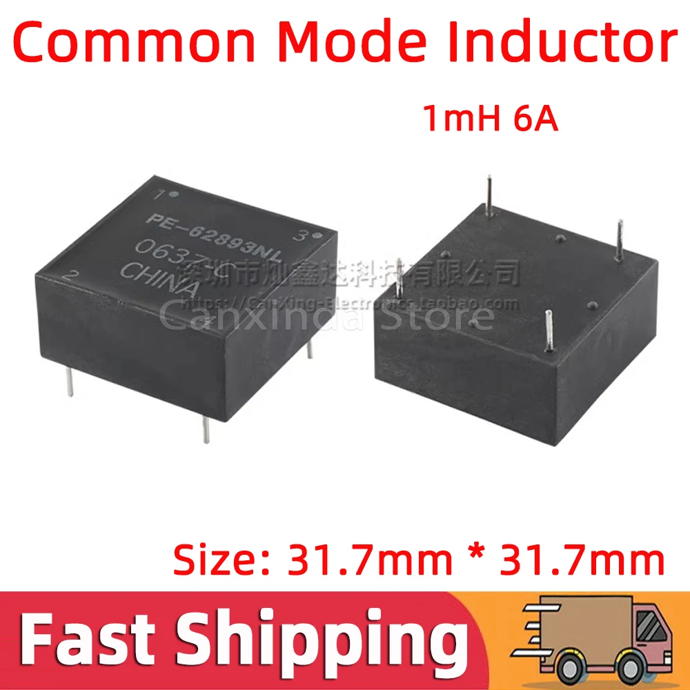 PE-62893NL Common Mode Choke Coil Inductor 1mH 6A Switching Power Supply Filter EMI Suppression Filter