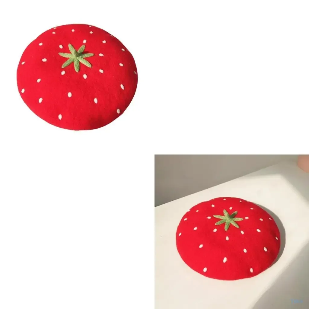 

T8NB Colorful Strawberry Hat Casual Outing Hat Party Photo Props
