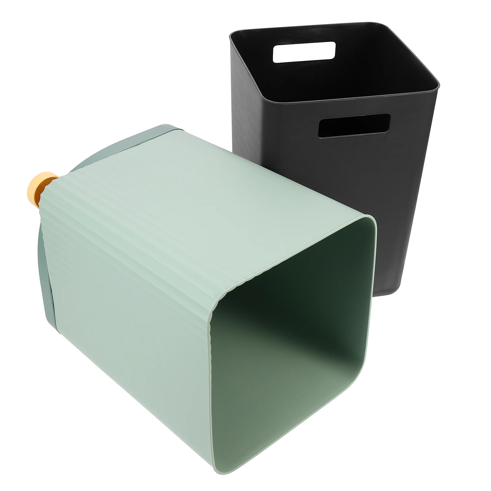 

Plastic Trash Can Lid for Kitchen Bathroom Bedroom Living Room Multi Functional Garbage Container ganize Items Green