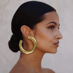 Fashion Metal Earrings Copper Hoop Earrings Round Drop Earrings For Women Girls Gifts Wedding Party Jewelry Accessoies