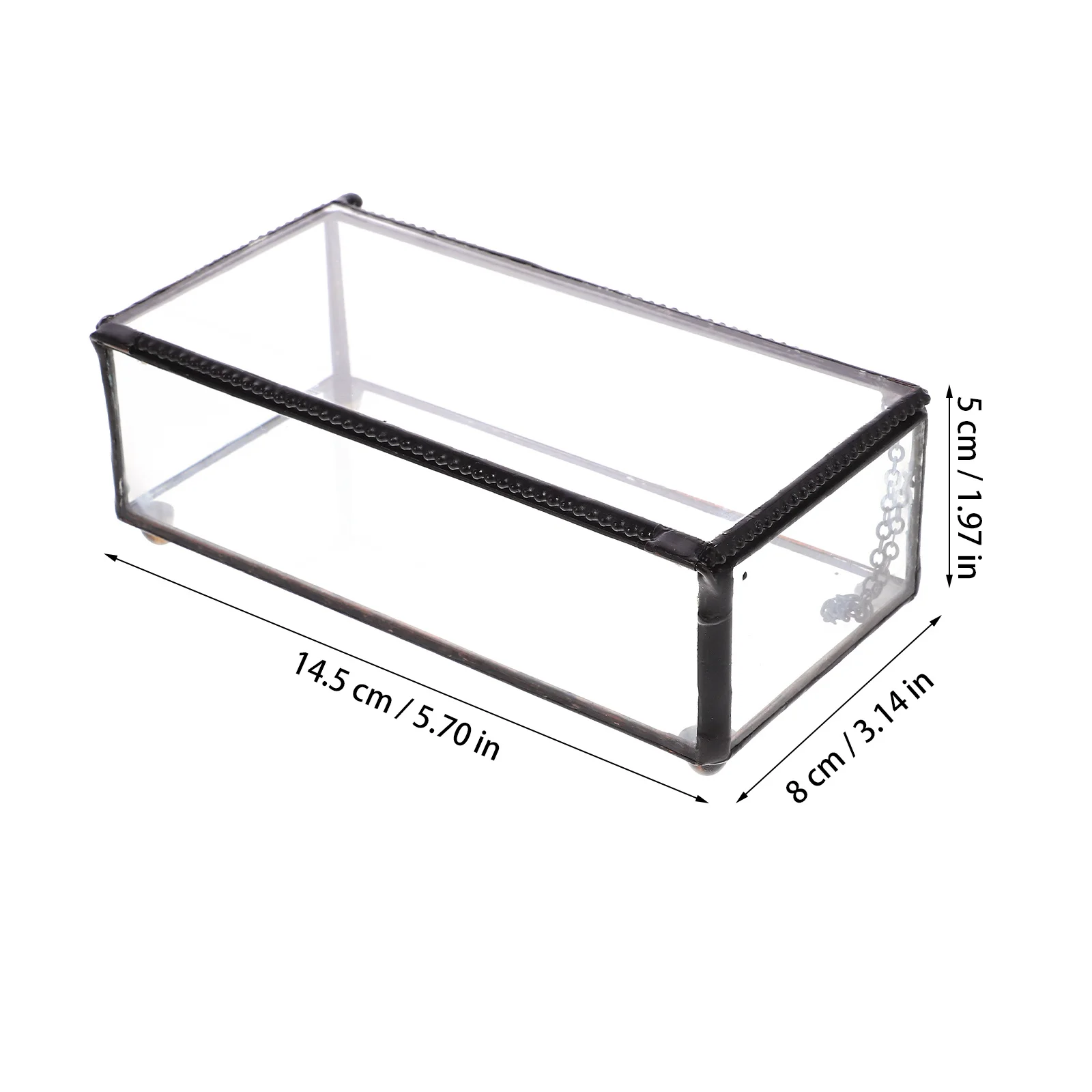

Gift Box Storage Vintage Glass Jewelry Box Clear Treasure Chest For Rings Earrings Necklaces Trinkets Home Decor Organizer