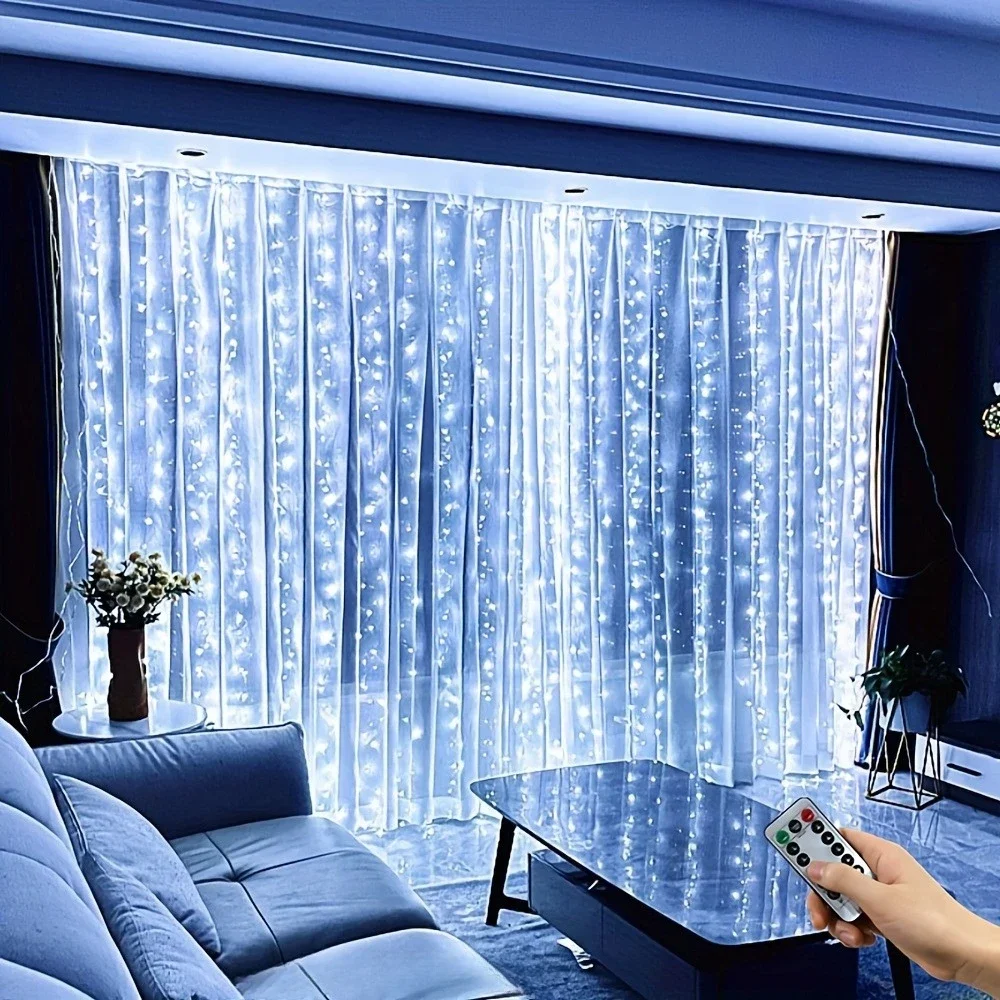 

3M LED Curtain String Light Christmas Fairy Lights Garland Bedroom Decoration Lights for Wedding Party Home Garden Decoration