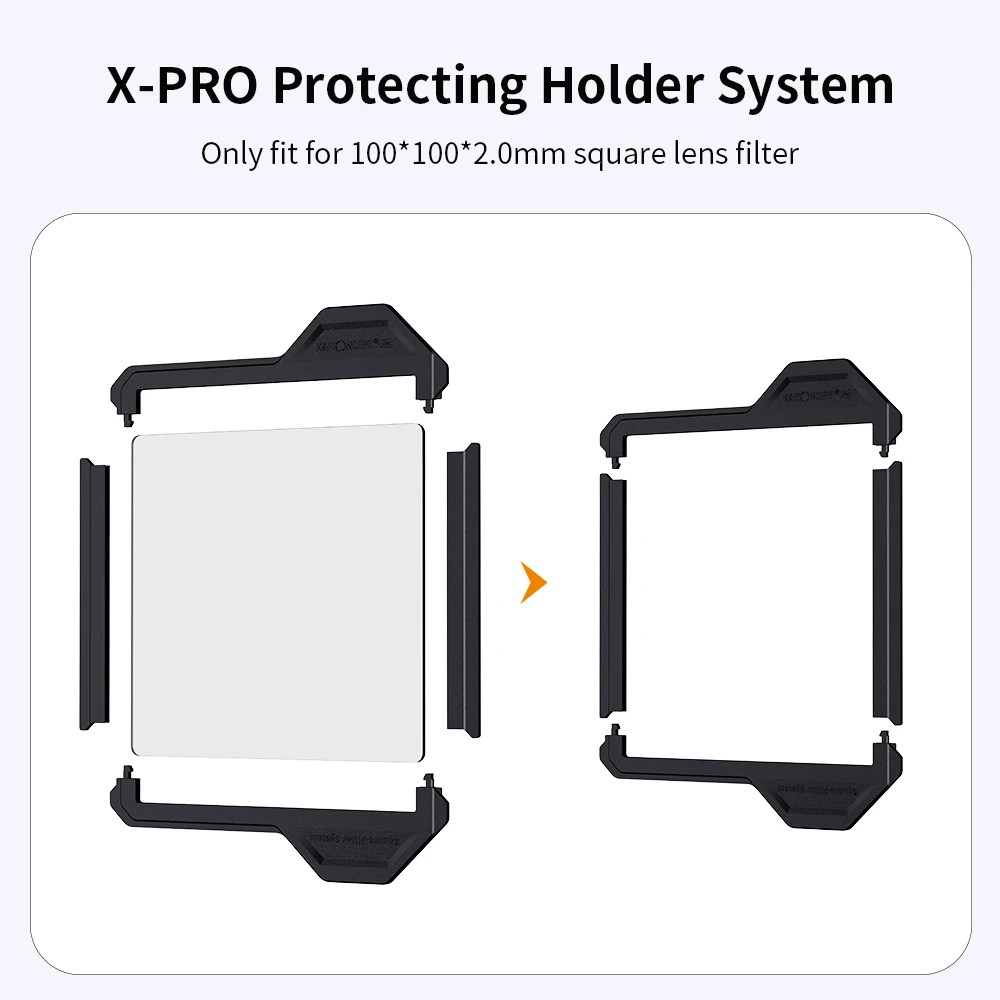 K&F Concept 100x100mm Filter Protection Frame 2 Pack Only applicable to K&F Concept for Nano X Pro Series