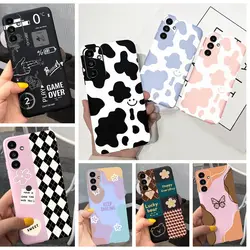 For Fundas Samsung Galaxy M14 Case Cover Luxury Jelly Fashion Color Block Back Bumper Shell For Samsung A14 4G M 14 5G Soft Etui
