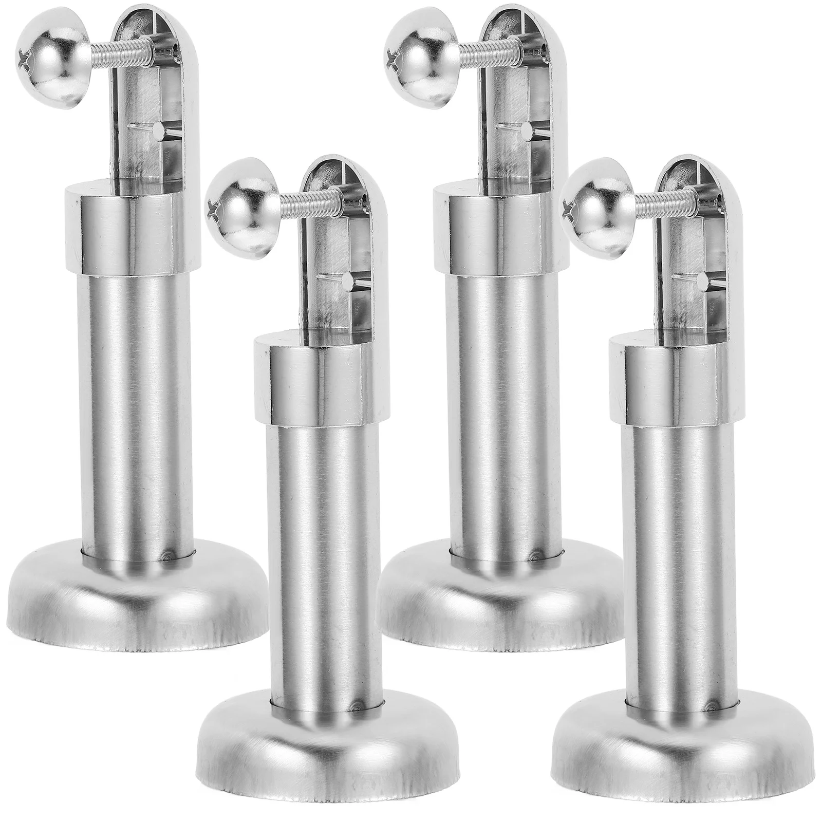 

4Pcs Stainless Steel Restroom Partition Foot Toilet Partition Support Clamp Durable Public Bathroom Hardware Support Foot