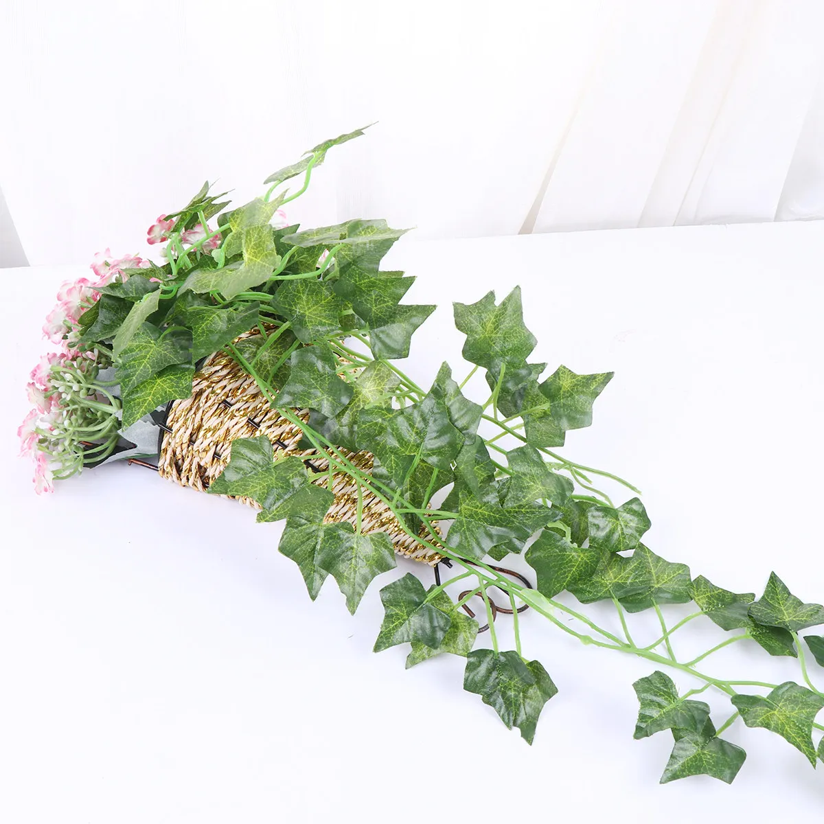 Artificial Green Leaf Vine Plant for Home Decor, Wedding, Party, Pet Nest, Balcony, Shelf, Desktop & Counter