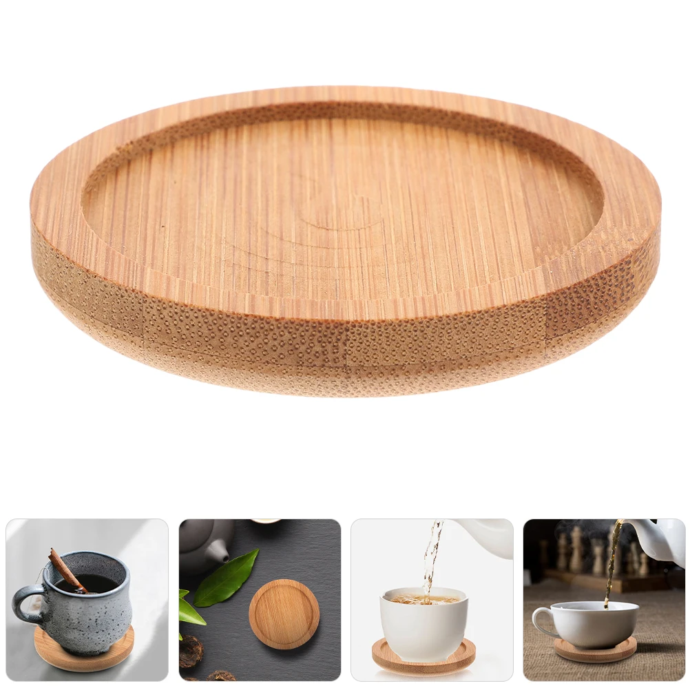 

12 Pcs Bamboo Coasters for Coffee Drink Tray Cups Saucer Table Hot Pad Saucers Creative Mat Mugs