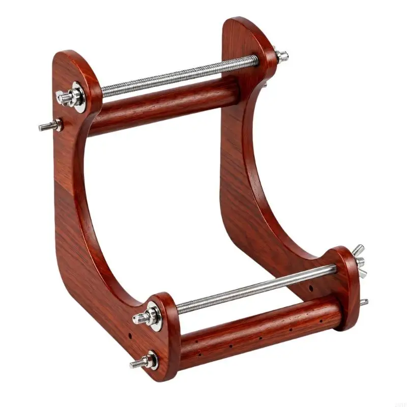 2025 New Wooden Beading Loom for Jewelry Making, 1 Red Frame with 45-Degree Work Area, Detachable Extendable Base, and