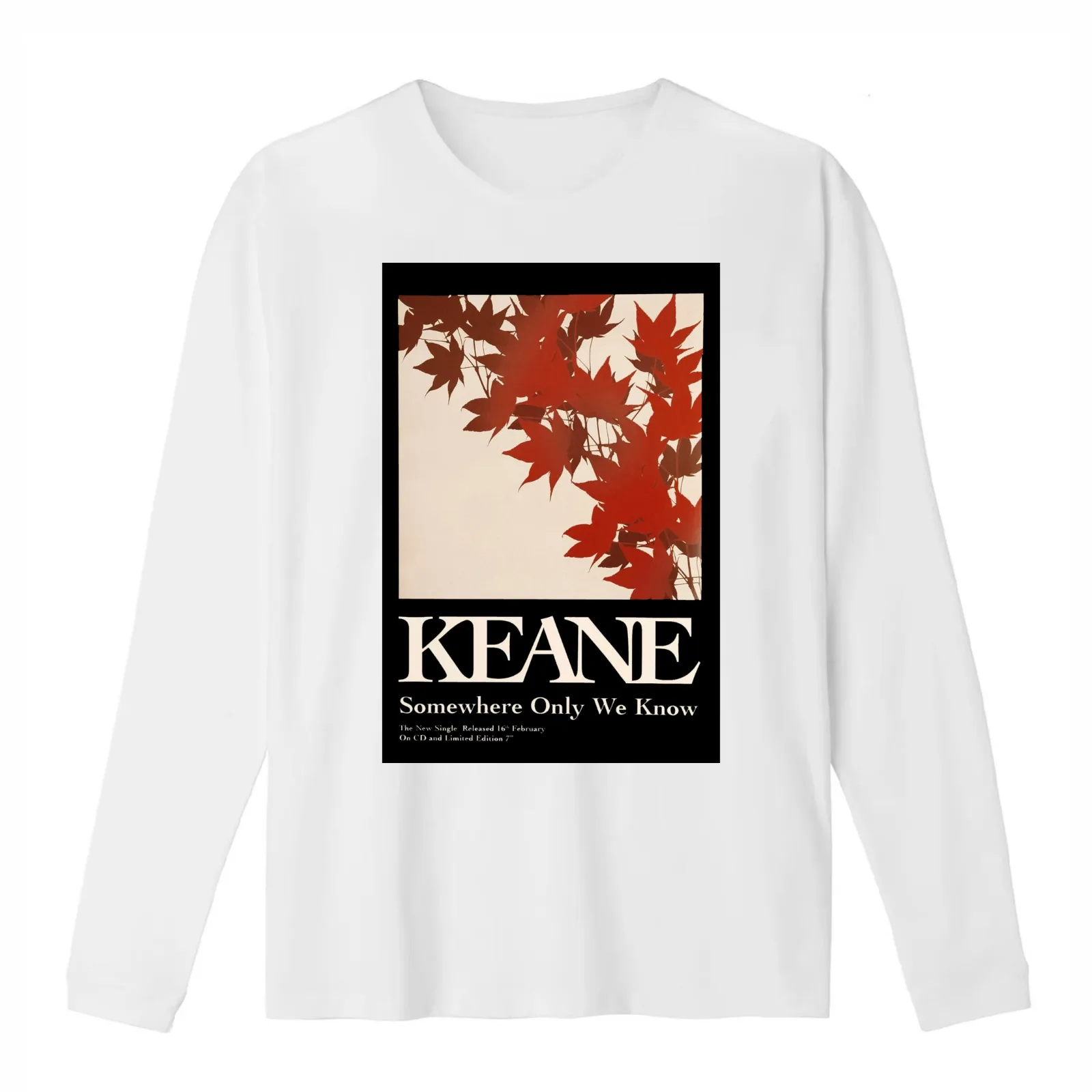 Somewhere Only We Know T-Shirt Summer Casual Cotton Tee Oversized Streetwear Tops Vintage Graphic Print Unisex Men Women
