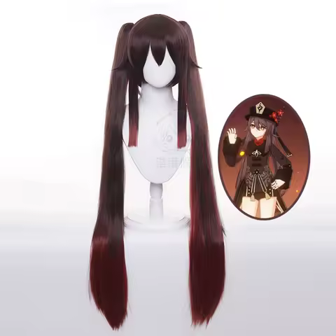 Genshin Impact Hu Tao cosplay Heat Resistant Synthetic Hair Halloween Party Wigs