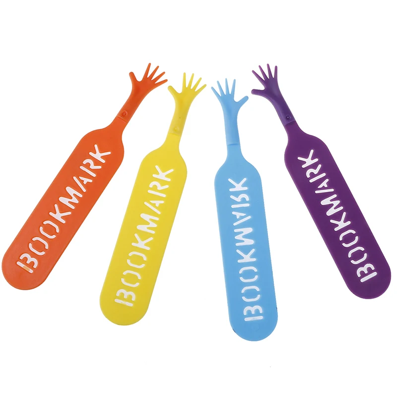 4 pcs/set Colorful Plastic Bookmarks Set Creative Gift Children Stationery