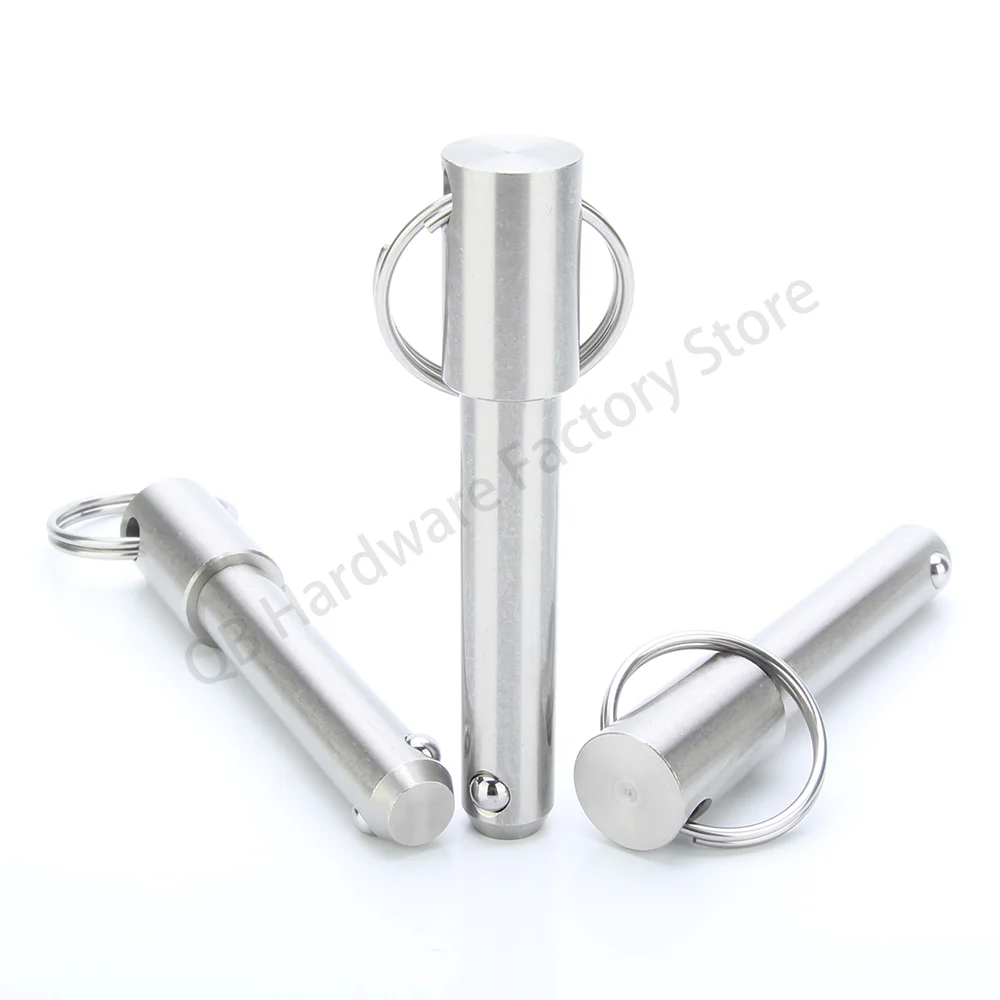 High Quality QB115.1 Dia5~16mm All Stainless Steel Solid Quick Release Pins Spring Ball Lock Pins With Ring