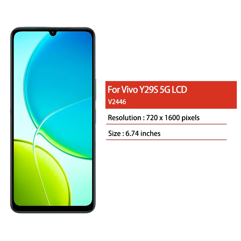 6.74" IPS LCD do VIVO Y29S 5G, wyświetlacz LCD z ekranem dotykowym i digitizerem, zamiennik LCD V2446 do VIVO Y29s — zdjęcie produktu 2