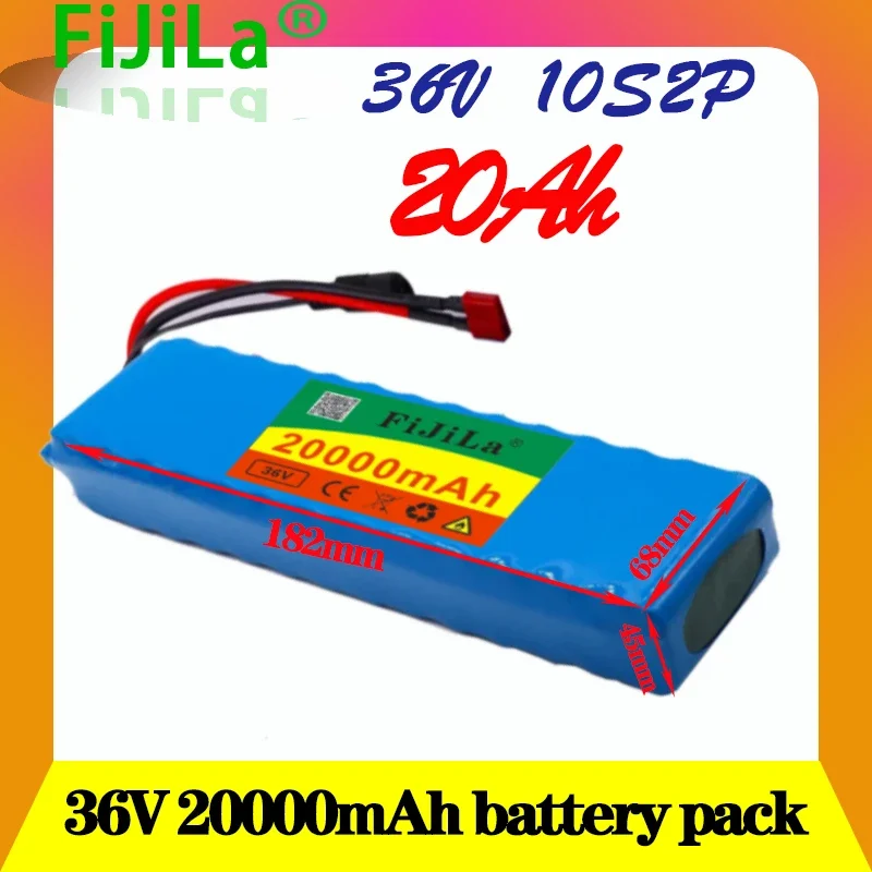 New 36V 20Ah 10S2P 18650 Rechargeable battery pack 20000mAh,modified Bicycles,electric vehicle 42V Protection PCB +42V Charger