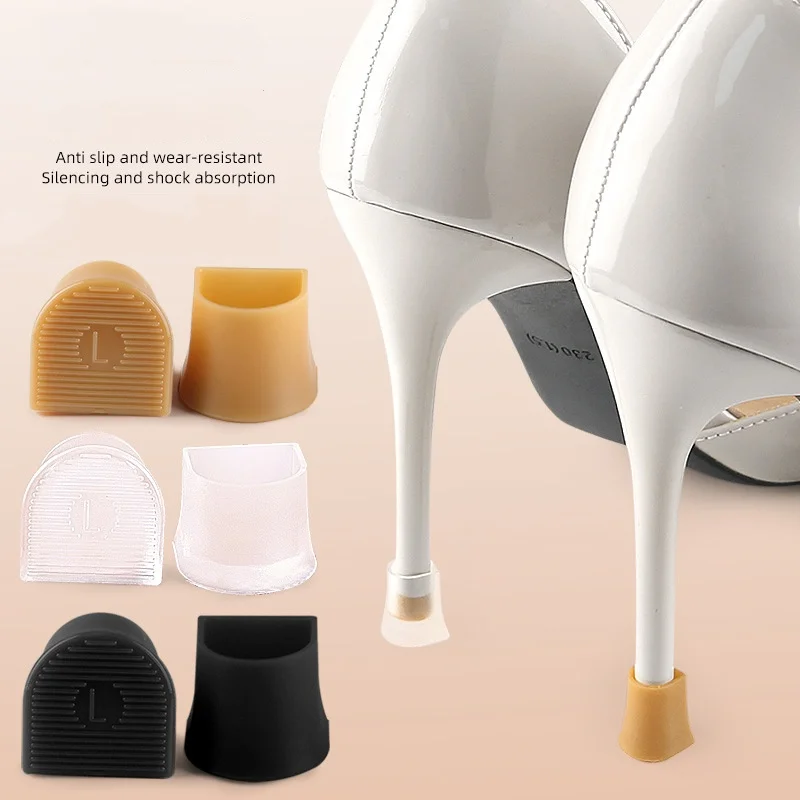 Heel Protection Covers Women's High Heels Anti-slip Mute And Wear-resistant Heel Cover Repair And Replacement Heel Accessories