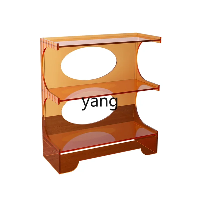 LTT light luxury acrylic sofa edge several floor creative book and newspaper shelves