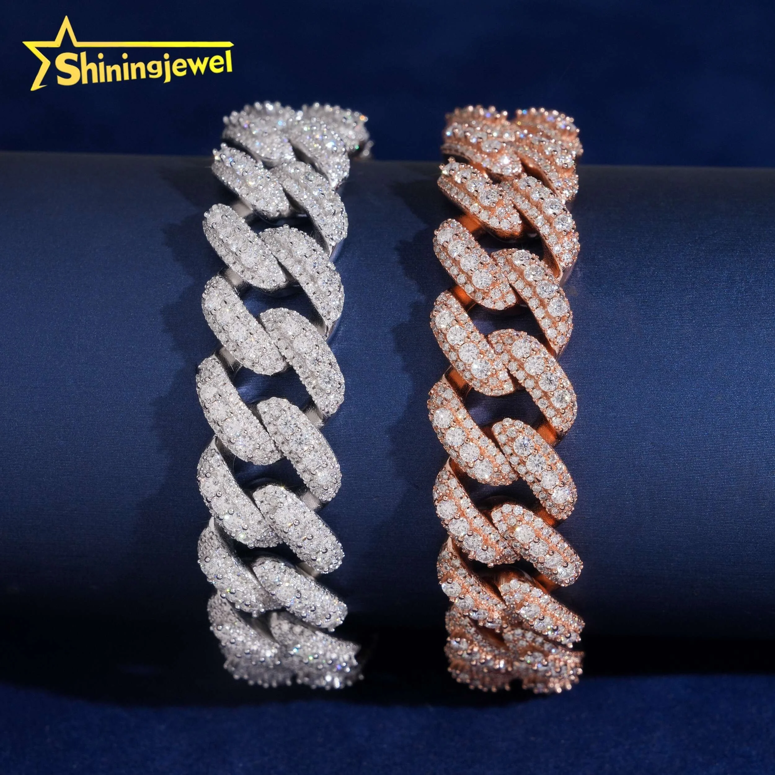 Hot Sale Jewelry Hip Hop Mens Iced Out Pass Diamond Tester 15mm Moissanite Cuban Link Bracelet...