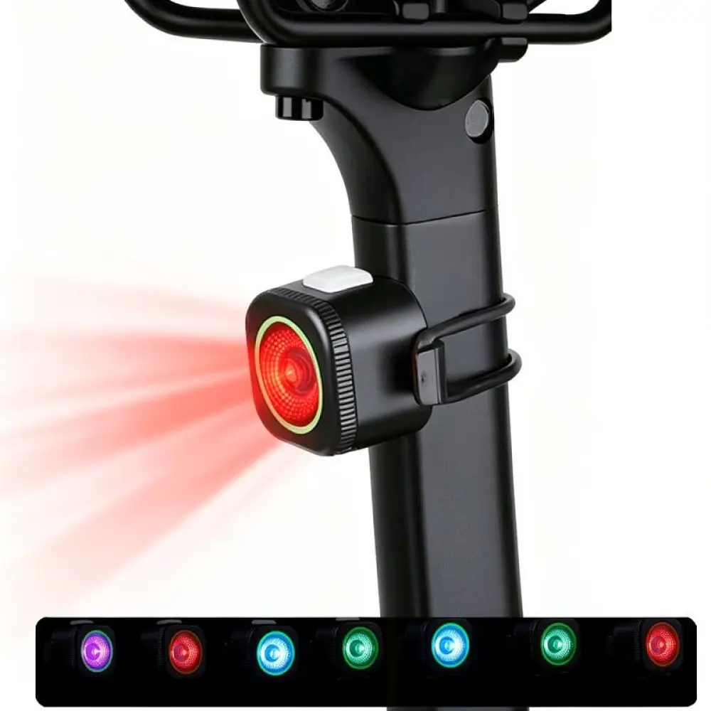 Portable Bicycle Rear Light Colorful Led Rechargeable Safety Flash Lamp For Kids Bike Night Cycling Warning Gear