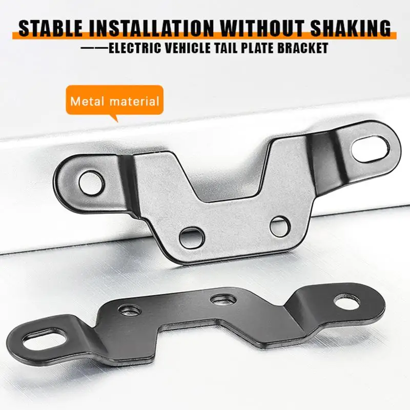 1/2Pcs Anti-sway Fixing Bracket Metal Extension Frame Electric Vehicle Scooter Rear License Plate Bracket Modified License Plate