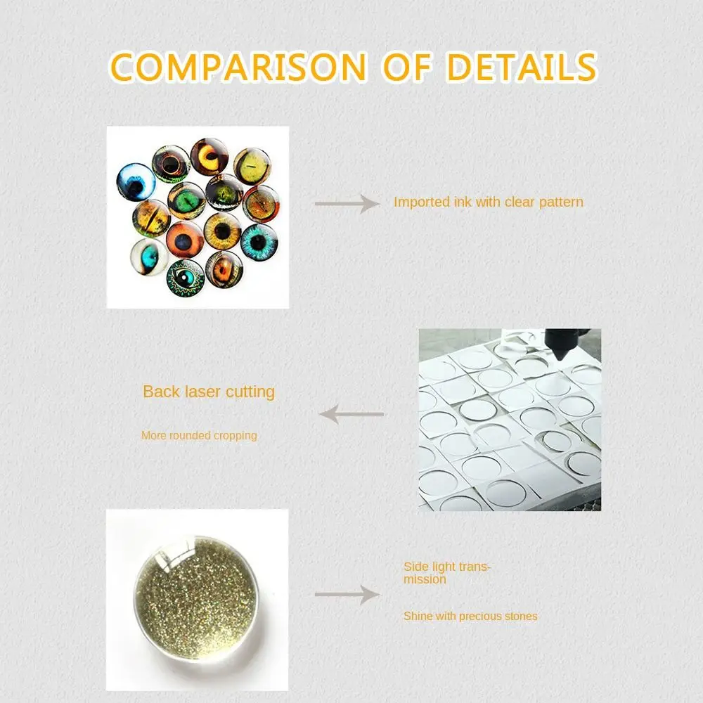 20pcs/10pairs High Quality 6mm-40mm Eyes Crafts Eyes Crystal Plastic Puppet Crystal Eyes Dolls DIY Tools DIY Doll Accessories