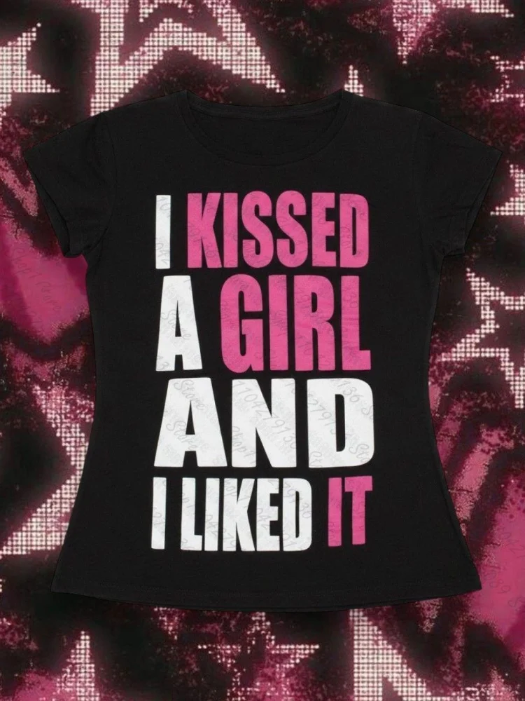 Gothic Harajuku Slim Short Sleeve T-shirt Fashion Summer Crop Top Streetwear Emo Girl Y2k Style Women's T-shirt Baby Tee view 6