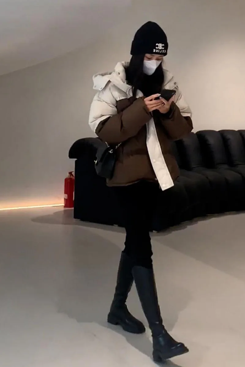 

ort Padded Jaet Women's Winter New Design Sensation Bread Sle Diverse Colors Korean Version Thiened Outerwear Coat