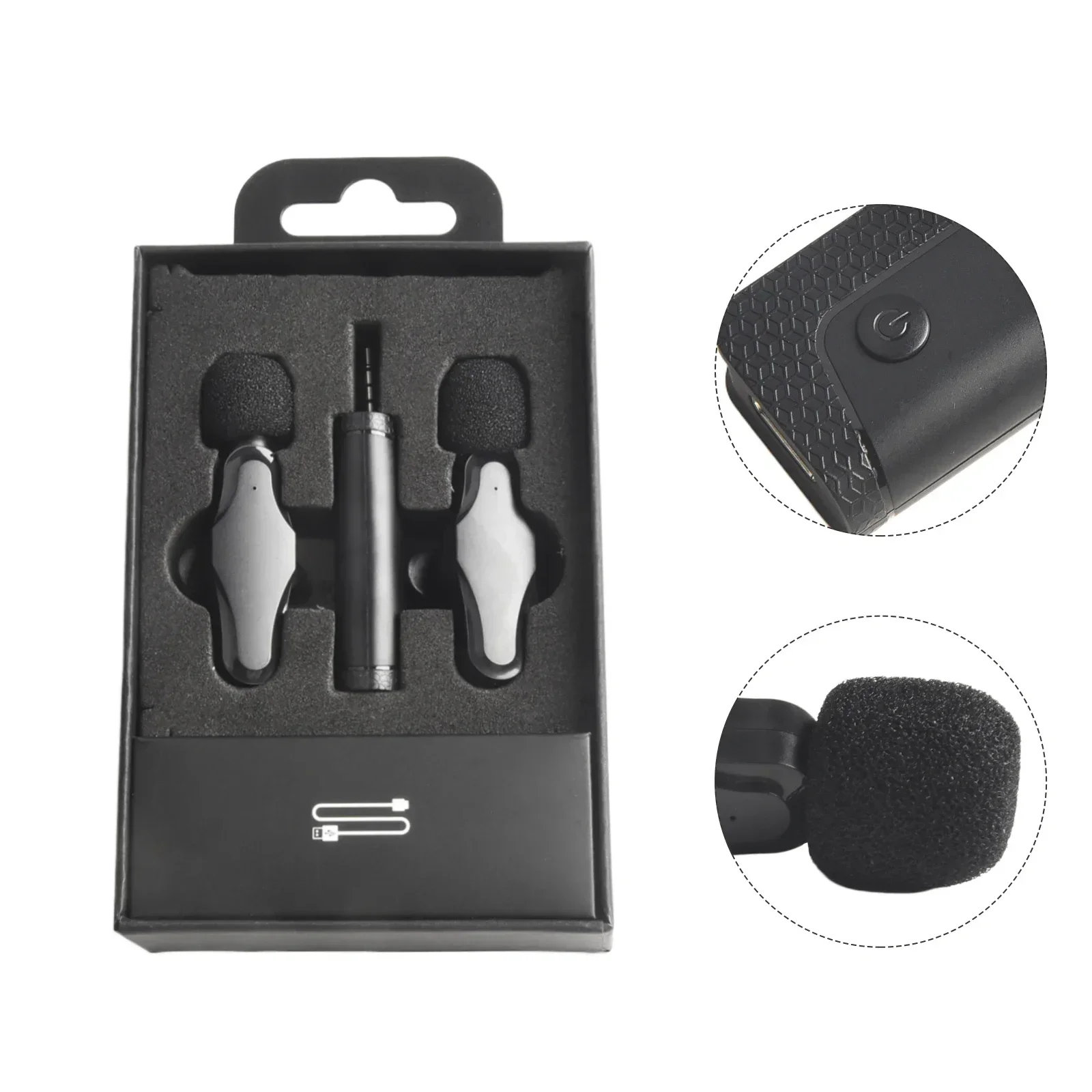 K35Pro Wireless Lavalier Mic For Interviews Video Podcast Audio Video Recording For Megaphones Cameras Laptop Live Gaming