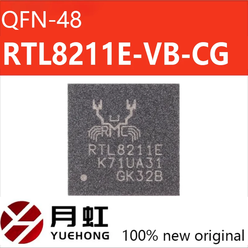 1/5/10PCS  Original genuine SMT RTL8211E-VB-CG QFN-48 Ethernet controller chip IC