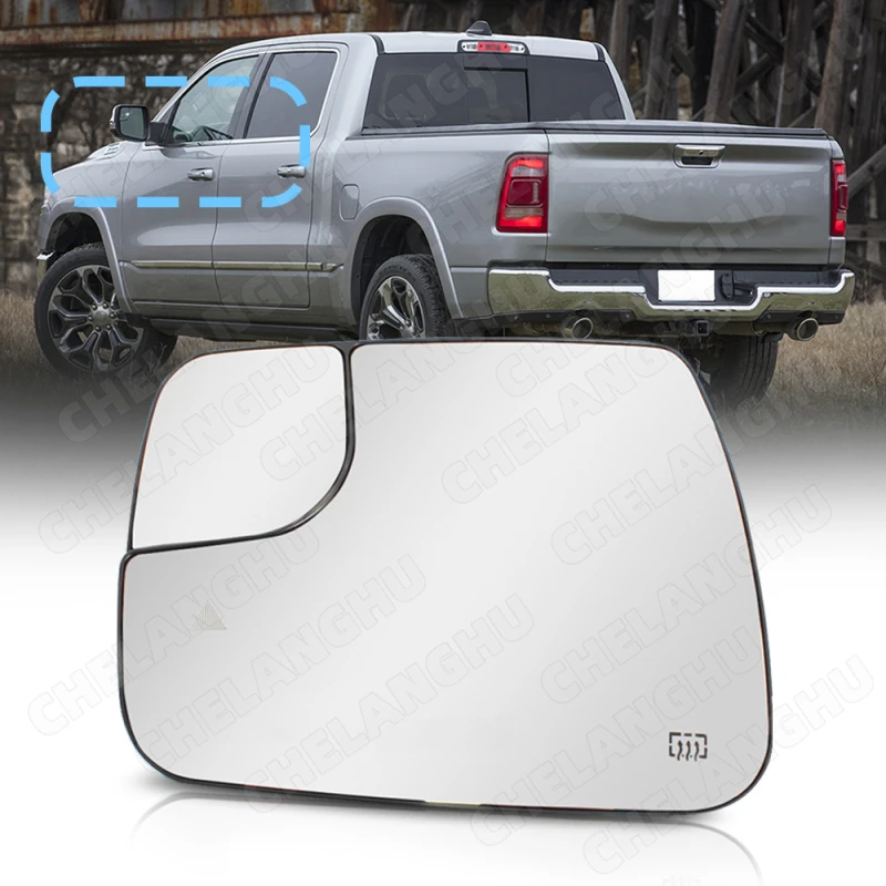 

1PC Left Side Mirror For Dodge Ram 1500 2500 2019 2020 2021 2022 Lens With Blind Spot And Heat 68402095AA