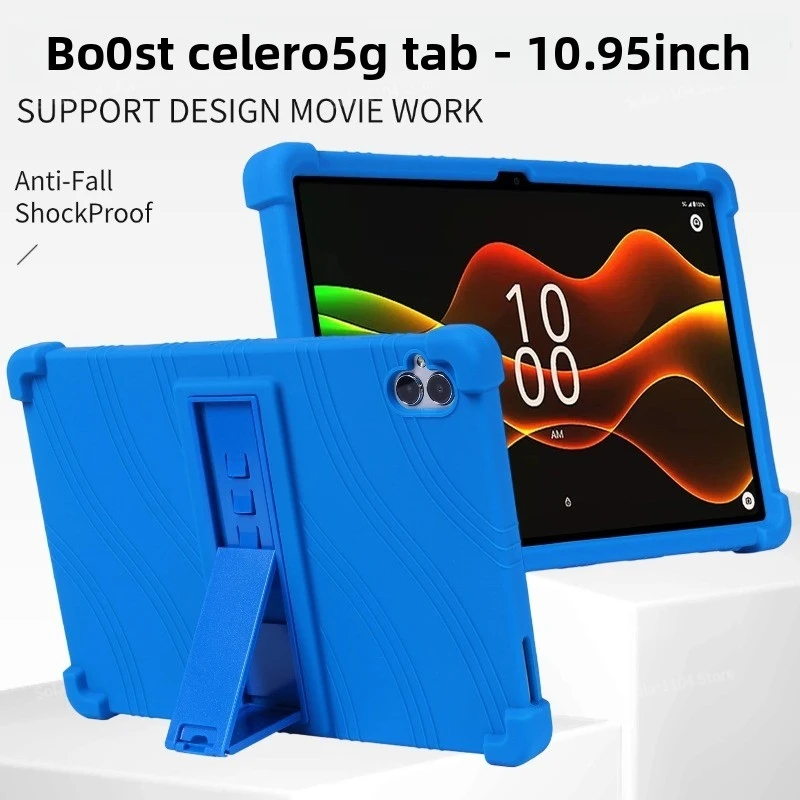 FOR Celero 5G Tab Case 10.95 Inch Silicone Shockproof Stand Cover Kids Friendly Drop Protection
