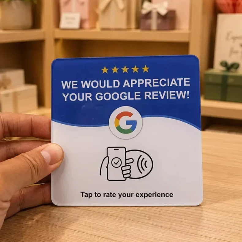 10Pcs Reusable Google Review Tap NFC Card, Review Us On Google Programmable NFC Tap Card User-Friendly Time-Saving Factory Spot
