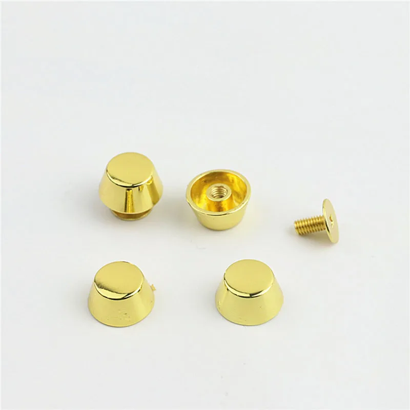 Rose Gold Metal prego Stud para bolsa de couro, bolsa, bolsa, proteção inferior, Spike, cinturão, Screwback botão, rebite, Spike, alta qualidade, 20 conjuntos