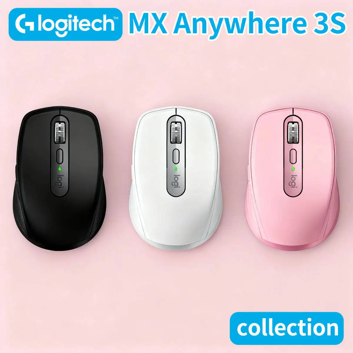 

Logitech MX Anywhere 3S Wireless Mouse – Silent Clicks, Adjustable DPI, 6 Custom Buttons, Long Battery