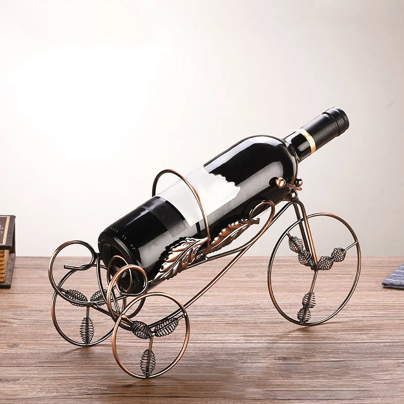 Creative Metal Wine Rack Vintage Wine Bottle Storage And Glass Holder Bar Home Decoration Display Stand