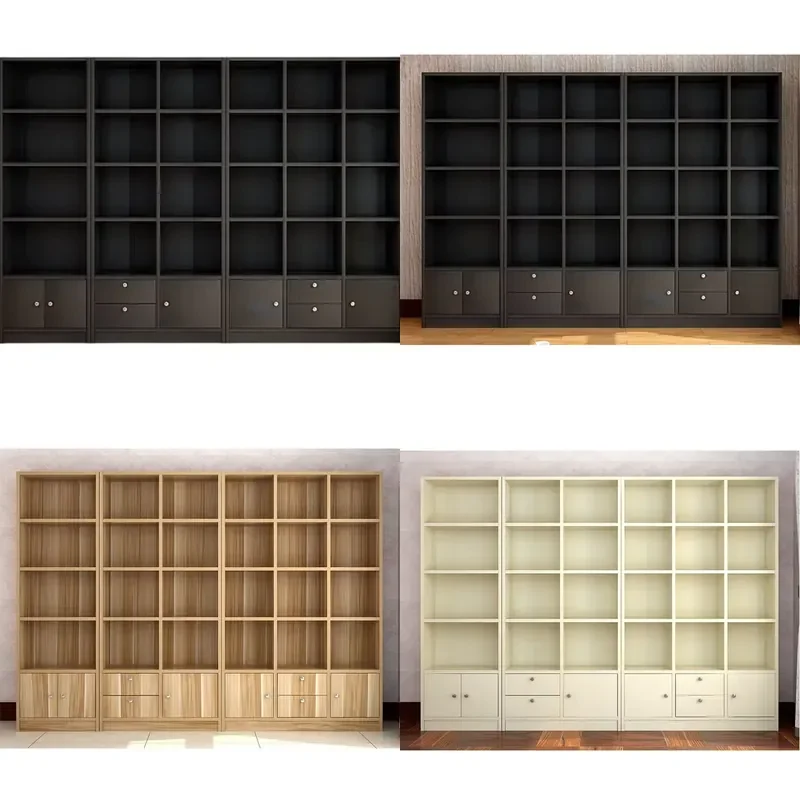Custom DIY Melamine Bookcase Storage Shelf Unit for Home Office Library Organization Furniture