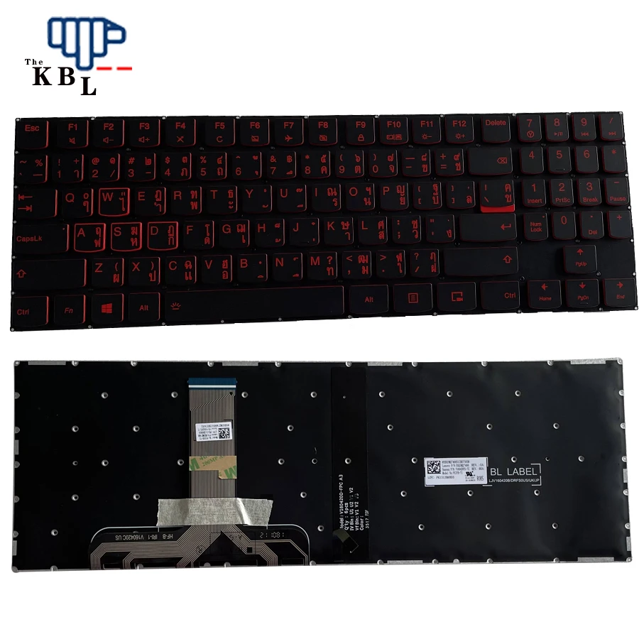 Original New Thailand Korean Language For Lenovo Legion Y520 Y720 R720 Black  Laptop Keyboard PK1313B1A09 18PTDH5156 