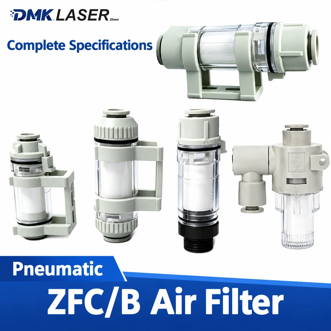 10PCS Pneumatic Pipeline Vacuum Generator Filter ZFC100/ZFC200 VFC100-04B Negative Pressure Filter Core Cotton Quick Plug Pipe